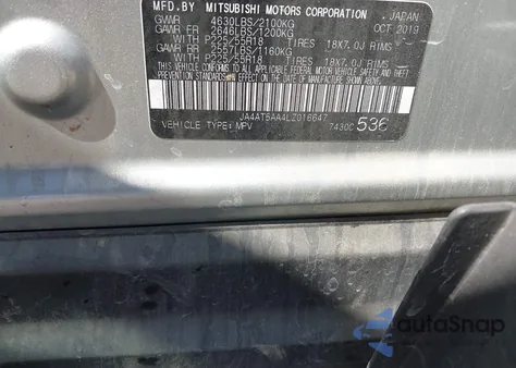 2020 Mitsubishi Eclipse Cross Se 1.5T Awc из США, поврежденный, VIN JA4AT5AA4LZ016647